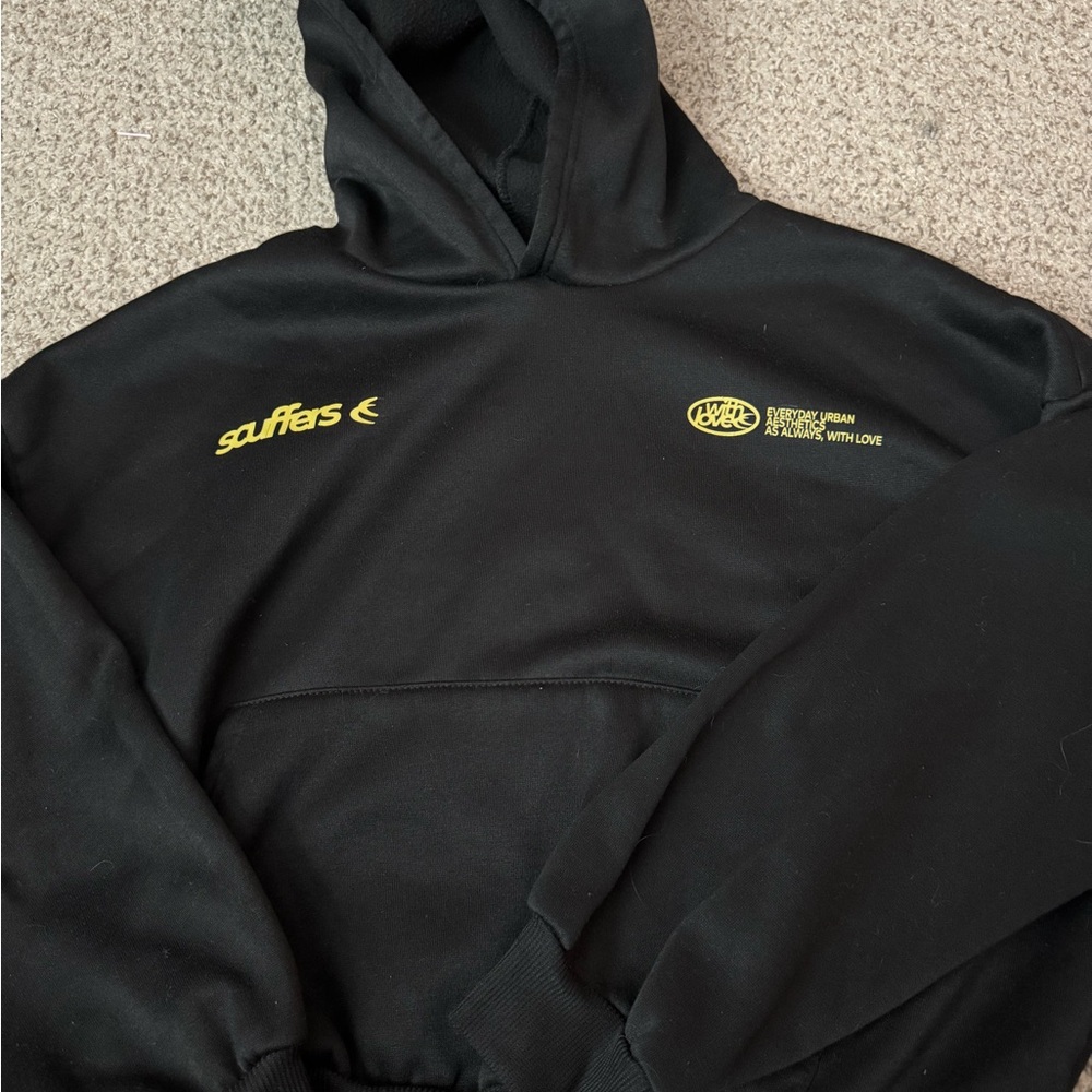SCUFFERS Black Cropped Hoodie